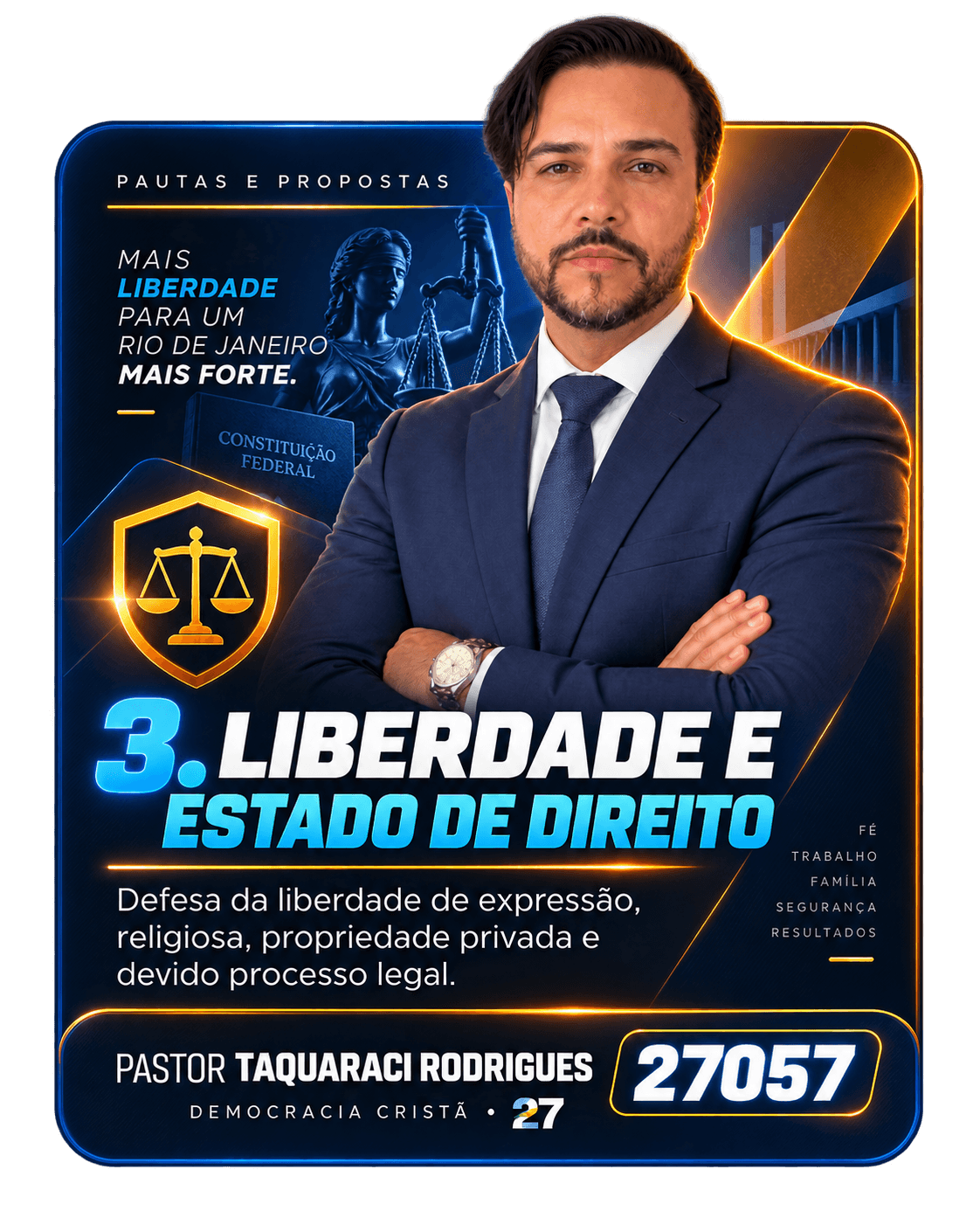 Card de pauta 3 — Liberdade e Estado de Direito — Pastor Taquaraci Rodrigues 27057