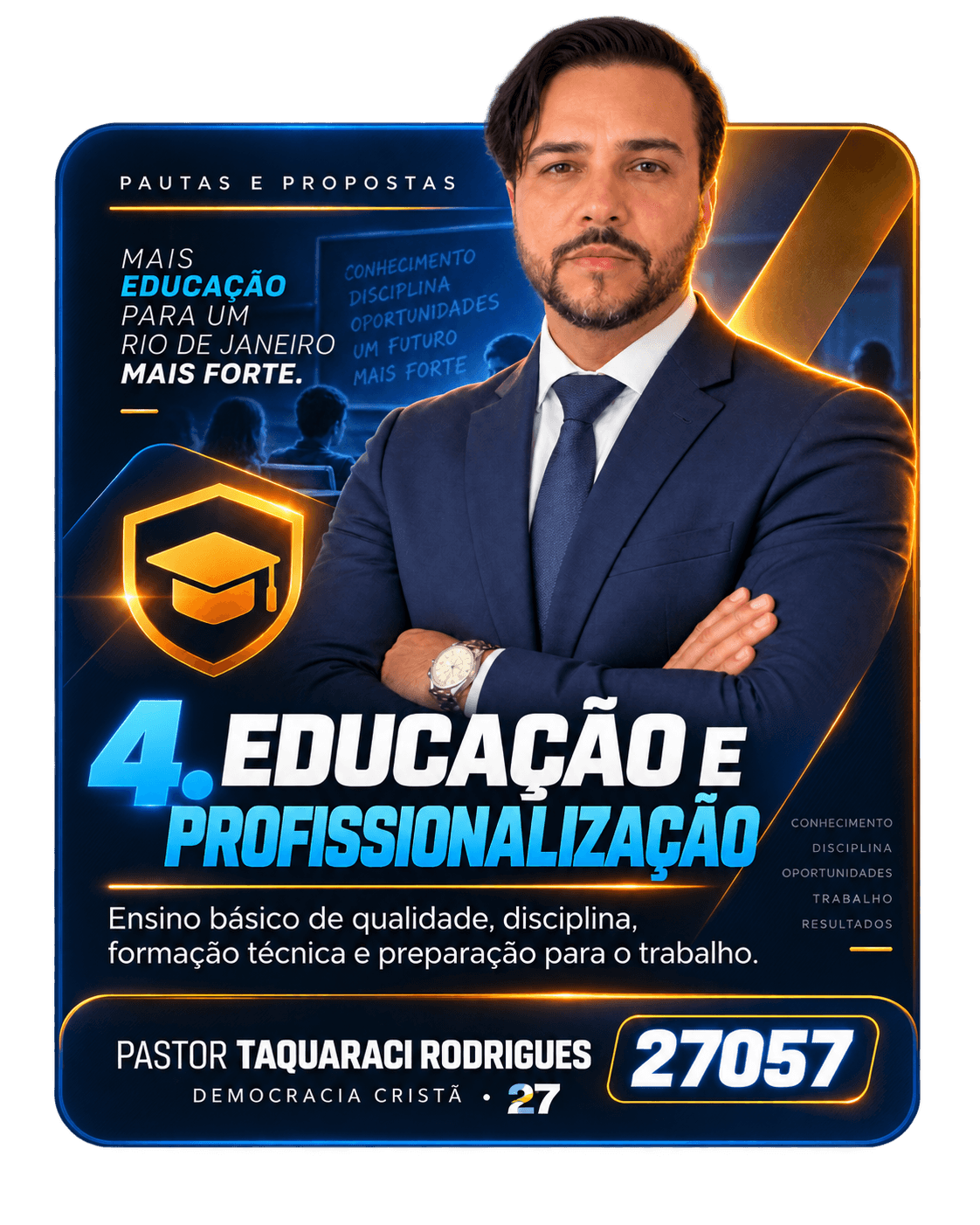 Card de pauta 4 — Educação e Profissionalização — Pastor Taquaraci Rodrigues 27057