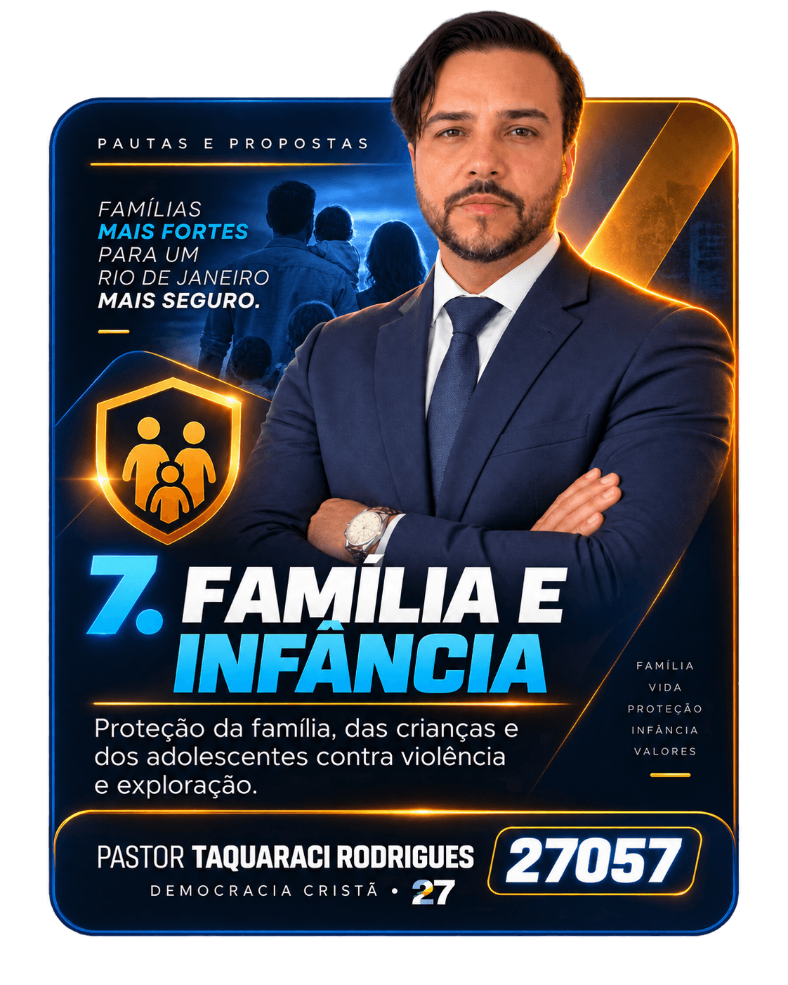 Card de pauta 7 — Família e Infância — Pastor Taquaraci Rodrigues 27057