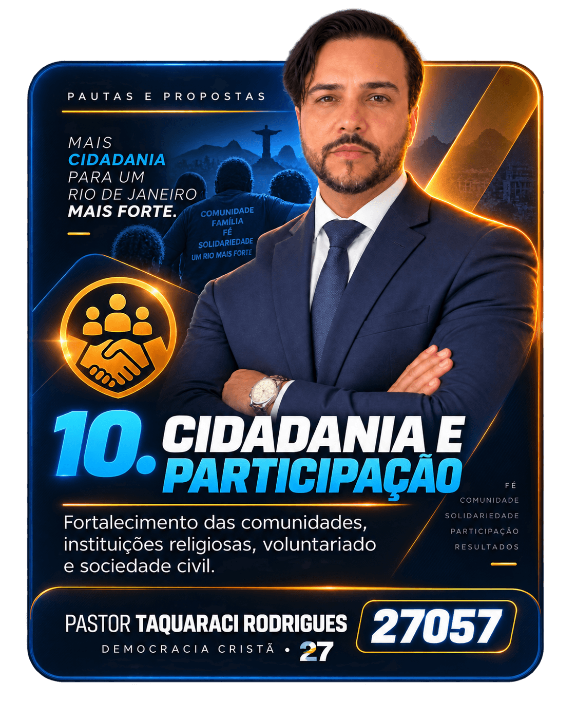 Card de pauta 10 — Cidadania e Participação — Pastor Taquaraci Rodrigues 27057